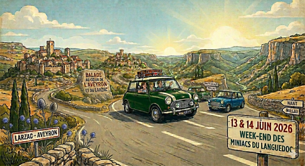 Weekend des Miniacs du Languedoc sur les routes du Larzac